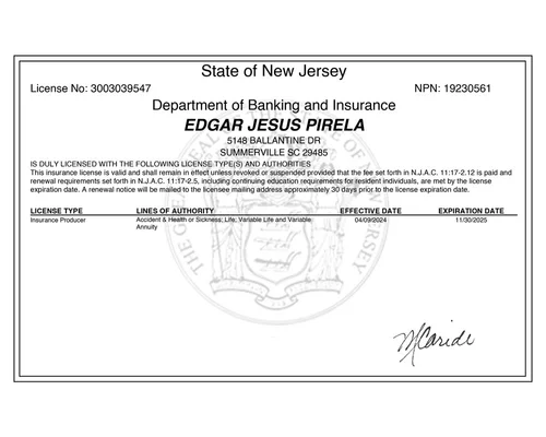 Licencia de New Jersey
