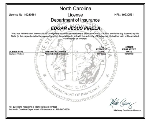 Licencia de North Carolina